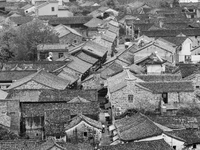 View of Qiantong Ancient Town, the largest settlement of the Tong surname in Jiangnan, Ningbo, Zhejiang province, China, on April 14, 2020....