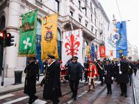 A moment of the procession for the commemoration of the victims of the massacre of Piazza Fontana in Milan, Italy, on December 12, 2024 (