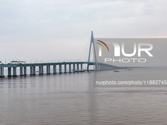 View of the Hangzhou Bay Bridge in Ningbo, Zhejiang province, China, on June 20, 2023. (