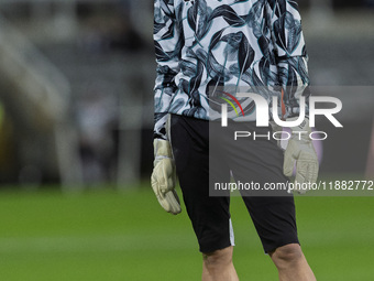 Odysseas Vlachodimos of Newcastle United warms up during the Carabao Cup Quarter Final match between Newcastle United and Brentford at St. J...