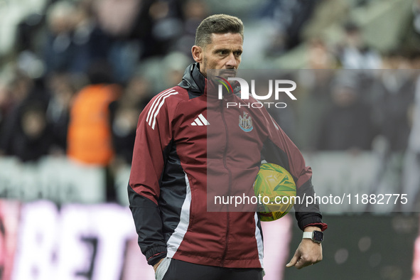 Newcastle United's assistant manager Jason Tindall is present during the Carabao Cup Quarter Final match between Newcastle United and Brentf...