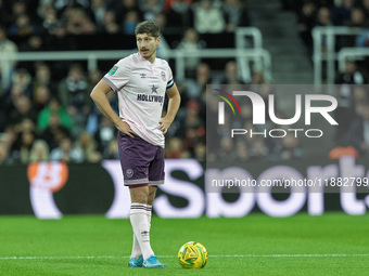 Brentford's Vitaly Janelt appears during the Carabao Cup Quarter Final match between Newcastle United and Brentford at St. James's Park in N...