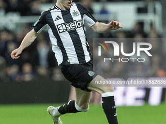 Anthony Gordon of Newcastle United plays during the Carabao Cup Quarter Final match between Newcastle United and Brentford at St. James's Pa...