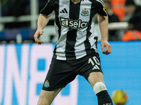 Anthony Gordon of Newcastle United plays during the Carabao Cup Quarter Final match between Newcastle United and Brentford at St. James's Pa...