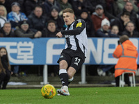 Harvey Barnes of Newcastle United plays during the Carabao Cup Quarter Final match between Newcastle United and Brentford at St. James's Par...