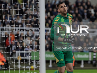 Martin Dubravka of Newcastle United is seen during the Carabao Cup Quarter Final match between Newcastle United and Brentford at St. James's...