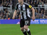 Lewis Hall of Newcastle United is seen in action during the Carabao Cup Quarter Final match between Newcastle United and Brentford at St. Ja...