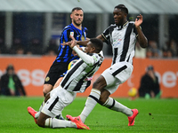 Marko Arnautovic of Inter Milan is in action during the Coppa Italia Frecciarossa match between Inter Milan and Udinese Calcio at Giuseppe M...