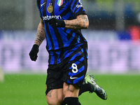 Marko Arnautovic of Inter Milan looks on during the Coppa Italia Frecciarossa match between Inter Milan and Udinese Calcio at Giuseppe Meazz...