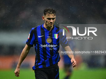 Kristjan Aslani of Inter Milan looks on during the Coppa Italia Frecciarossa match between Inter Milan and Udinese Calcio at Giuseppe Meazza...