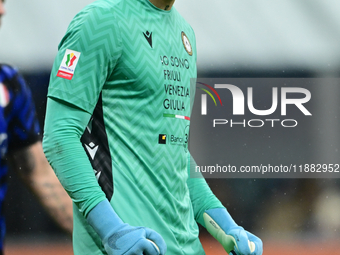 Edoardo Piana of Udinese Calcio looks on during the Coppa Italia Frecciarossa match between Inter Milan and Udinese Calcio at Giuseppe Meazz...