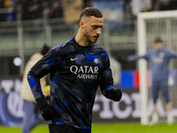 Marko Arnautovic plays during the Coppa Italia match between FC Internazionale and Udinese Calcio at Giuseppe Meazza Stadium in Milano, Ital...