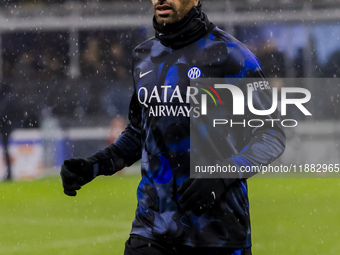 Mehdi Taremi plays during the Coppa Italia match between FC Internazionale and Udinese Calcio at Giuseppe Meazza Stadium in Milano, Italy, o...