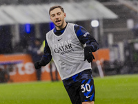 Carlos Augusto plays during the Coppa Italia match between FC Internazionale and Udinese Calcio at Giuseppe Meazza Stadium in Milano, Italy,...