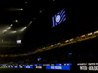 A general view of San Siro Stadium during the Coppa Italia match between FC Internazionale and Udinese Calcio at Giuseppe Meazza Stadium in...