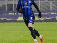 Piotr Zielinski plays during the Coppa Italia match between FC Internazionale and Udinese Calcio at Giuseppe Meazza Stadium in Milano, Italy...