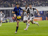 Mehdi Taremi plays during the Coppa Italia match between FC Internazionale and Udinese Calcio at Giuseppe Meazza Stadium in Milano, Italy, o...