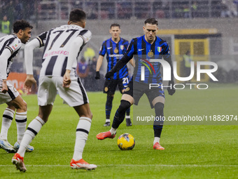 Piotr Zielinski plays during the Coppa Italia match between FC Internazionale and Udinese Calcio at Giuseppe Meazza Stadium in Milano, Italy...