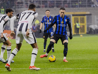 Piotr Zielinski plays during the Coppa Italia match between FC Internazionale and Udinese Calcio at Giuseppe Meazza Stadium in Milano, Italy...