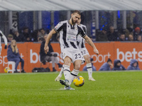 Jesper Karlstrom plays during the Coppa Italia match between FC Internazionale and Udinese Calcio at Giuseppe Meazza Stadium in Milano, Ital...