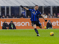 Marko Arnautovic plays during the Coppa Italia match between FC Internazionale and Udinese Calcio at Giuseppe Meazza Stadium in Milano, Ital...