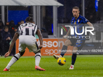 Davide Frattesi plays during the Coppa Italia match between FC Internazionale and Udinese Calcio at Giuseppe Meazza Stadium in Milano, Italy...