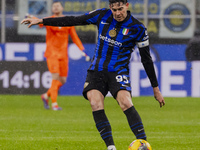 Alessandro Bastoni plays during the Coppa Italia match between FC Internazionale and Udinese Calcio at Giuseppe Meazza Stadium in Milano, It...