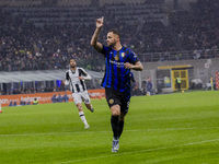 Marko Arnautovic plays during the Coppa Italia match between FC Internazionale and Udinese Calcio at Giuseppe Meazza Stadium in Milano, Ital...