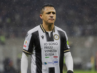 Alexis Sanchez plays during the Coppa Italia match between FC Internazionale and Udinese Calcio in Milano, Italy, on December 19, 2024, at G...