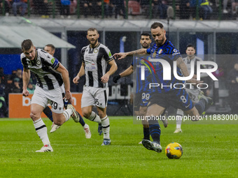 Marko Arnautovic plays during the Coppa Italia match between FC Internazionale and Udinese Calcio at Giuseppe Meazza Stadium in Milano, Ital...