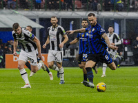 Marko Arnautovic plays during the Coppa Italia match between FC Internazionale and Udinese Calcio at Giuseppe Meazza Stadium in Milano, Ital...