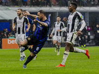 Marko Arnautovic plays during the Coppa Italia match between FC Internazionale and Udinese Calcio at Giuseppe Meazza Stadium in Milano, Ital...