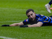 Carlos Augusto plays during the Coppa Italia match between FC Internazionale and Udinese Calcio at Giuseppe Meazza Stadium in Milano, Italy,...