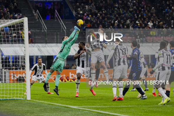 Edoardo Piana plays during the Coppa Italia match between FC Internazionale and Udinese Calcio at Giuseppe Meazza Stadium in Milano, Italy,...