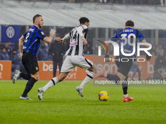 Arthur Atta plays during the Coppa Italia match between FC Internazionale and Udinese Calcio at Giuseppe Meazza Stadium in Milano, Italy, on...