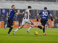 Arthur Atta plays during the Coppa Italia match between FC Internazionale and Udinese Calcio at Giuseppe Meazza Stadium in Milano, Italy, on...