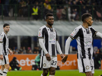 Christian Kabasele plays during the Coppa Italia match between FC Internazionale and Udinese Calcio at Giuseppe Meazza Stadium in Milano, It...