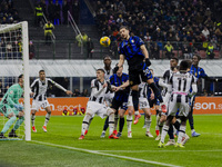 Carlos Augusto plays during the Coppa Italia match between FC Internazionale and Udinese Calcio at Giuseppe Meazza Stadium in Milano, Italy,...