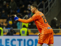 Josep Martinez plays during the Coppa Italia match between FC Internazionale and Udinese Calcio in Milano, Italy, on December 19, 2024, at G...