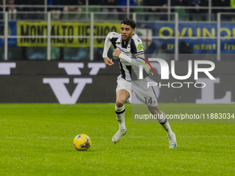 Arthur Atta plays during the Coppa Italia match between FC Internazionale and Udinese Calcio at Giuseppe Meazza Stadium in Milano, Italy, on...