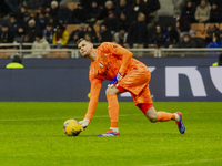 Josep Martinez plays during the Coppa Italia match between FC Internazionale and Udinese Calcio in Milano, Italy, on December 19, 2024, at G...