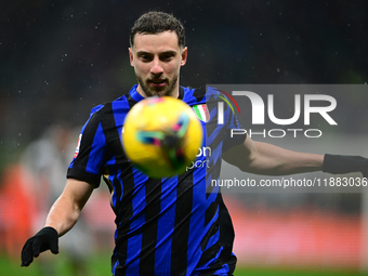 Carlos Augusto of Inter Milan is in action during the Coppa Italia Frecciarossa match between Inter Milan and Udinese Calcio at Giuseppe Mea...