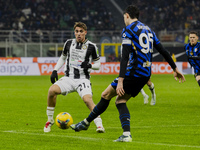 Iker Bravo plays during the Coppa Italia match between FC Internazionale and Udinese Calcio at Giuseppe Meazza Stadium in Milano, Italy, on...