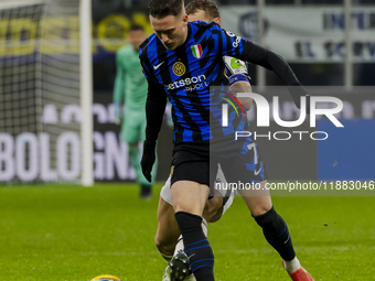 Piotr Zielinski plays during the Coppa Italia match between FC Internazionale and Udinese Calcio at Giuseppe Meazza Stadium in Milano, Italy...