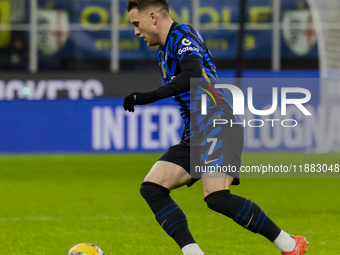 Piotr Zielinski plays during the Coppa Italia match between FC Internazionale and Udinese Calcio at Giuseppe Meazza Stadium in Milano, Italy...