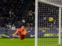 Josep Martinez plays during the Coppa Italia match between FC Internazionale and Udinese Calcio in Milano, Italy, on December 19, 2024, at G...