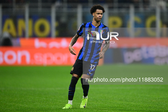 Tajon Buchanan of Inter Milan looks on during the Coppa Italia Frecciarossa match between Inter Milan and Udinese Calcio at Giuseppe Meazza...