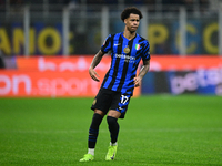 Tajon Buchanan of Inter Milan looks on during the Coppa Italia Frecciarossa match between Inter Milan and Udinese Calcio at Giuseppe Meazza...