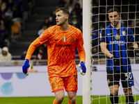 Josep Martinez plays during the Coppa Italia match between FC Internazionale and Udinese Calcio in Milano, Italy, on December 19, 2024, at G...