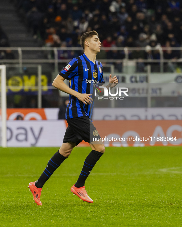 Tomas Palacios plays during the Coppa Italia match between FC Internazionale and Udinese Calcio in Milano, Italy, on December 19, 2024, at G...